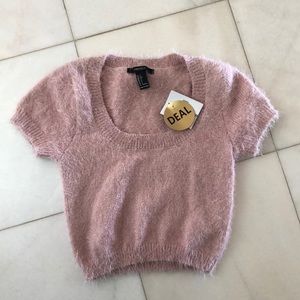Never Worn Forever 21 Blush Sweater Crop Top